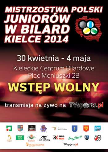 Bilard w Kielcach &#8211; Mistrzostwa Polski Juniorów