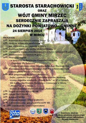 Dożynki powiatowo &#8211; gminne w Mircu