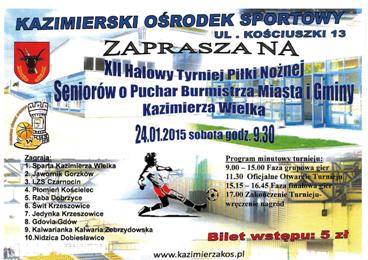Halowy Turniej Piłki Nożnej Seniorów w Kaziemierzy Wielkiej