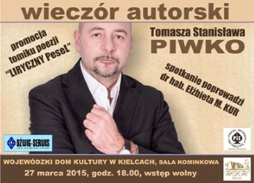 Wieczór autorski Tomasza Stanisława Piwko w wWDK