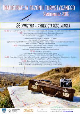 Plakat promujący Inaugurację sezonu turystycznego w Sandomierzu