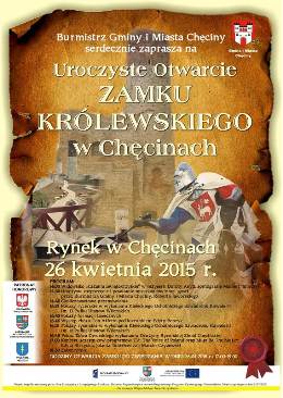 Plakat promujący otwarcie Zamku Królewskiego w Chęcinach