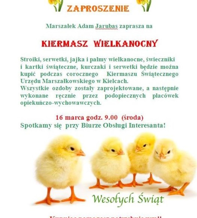 Kiermasz wielkanocny w Urzędzie Marszałkowskim