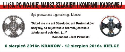 Śladem Piłsudskiego wyruszają z krakowskich Oleandrów do Kielc