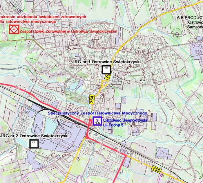 Państwowe Ratownictwo Medyczne w Systemie Informacji Przestrzennej Województwa Świętokrzyskiego