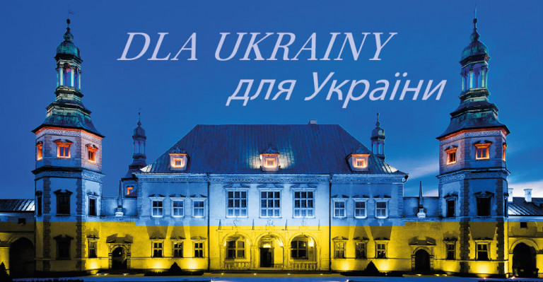 Koncert Dla Ukrainy Zdjęcie Pałacu Biskupów Krakowskich W Kolorach Błękitu I żółci