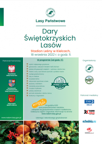 Plakat Dary Świętokrzyskich Lasów 2022