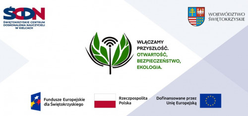 Logo projektu "Włączamy Przyszłość. Otwartość, Bezpieczeństwo, Ekologia"