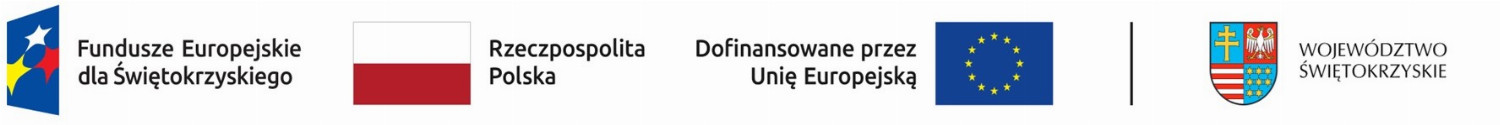 Znaki Graficzne Funduszy Europejskich Dla Świętokrzyskiego 2021 2027 Barw Rp Unii Europejskiej Informujący O Dofinansowaniu Oraz Herbu Województwa Świętokrzyskiego (002)