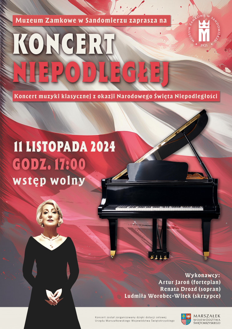 11.11.2024 R. Koncert Niepodległej W Zamku Królewskim W Sandomierzu Plakat