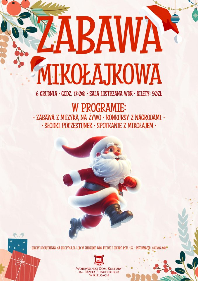 Plakat Zabawa Mikołajkowa