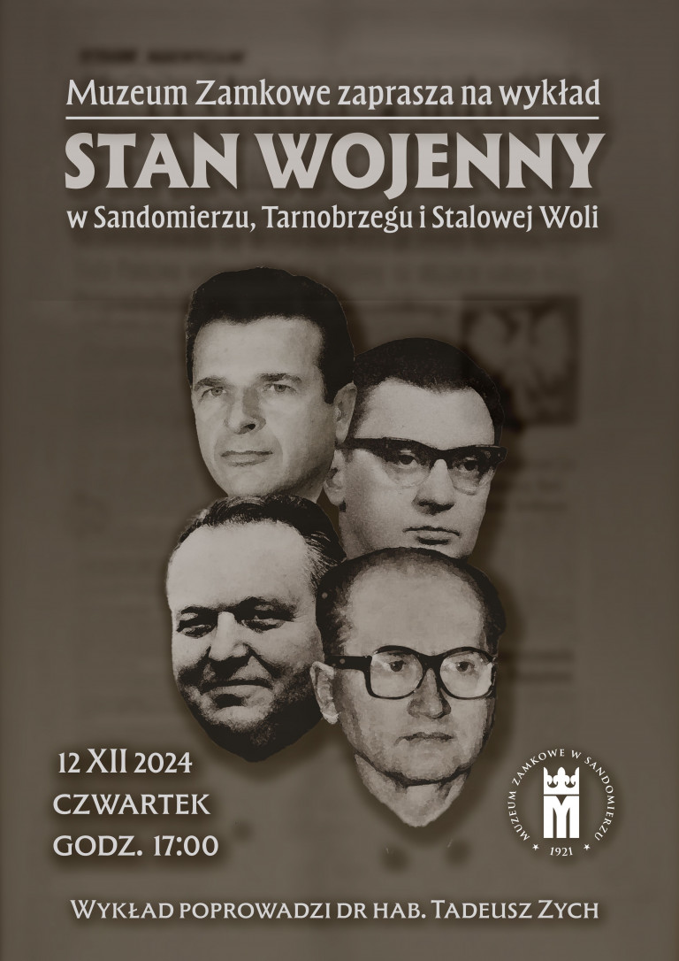 12.12.2024 Wykład Stan Wojenny W Sandomierzu, Tarnobrzegu I Stalowej Woli Plakat